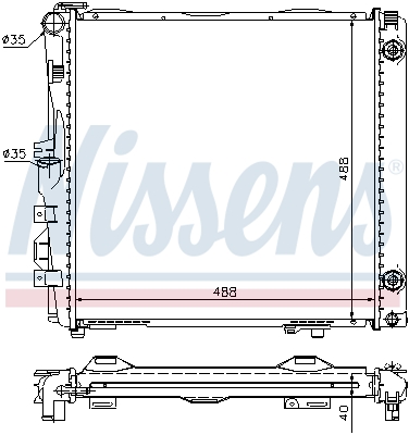 NISSENS 62682A Radiatore, Raffreddamento motore