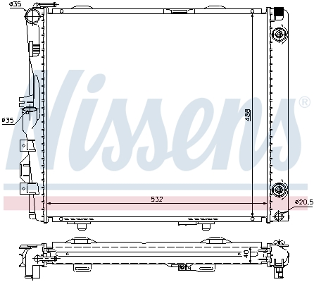 NISSENS 62683A Radiatore, Raffreddamento motore-Radiatore, Raffreddamento motore-Ricambi Euro