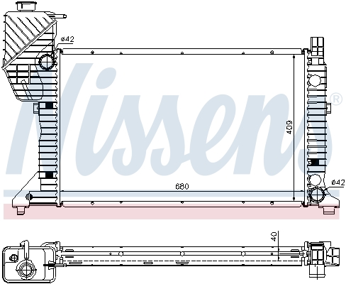 NISSENS 62685A Radiatore, Raffreddamento motore