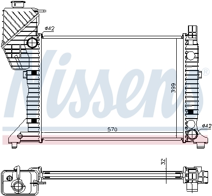 NISSENS 62687A Radiatore, Raffreddamento motore-Radiatore, Raffreddamento motore-Ricambi Euro