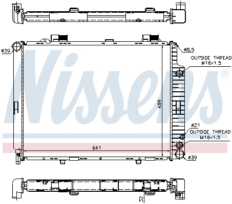 NISSENS 62691A Radiatore, Raffreddamento motore