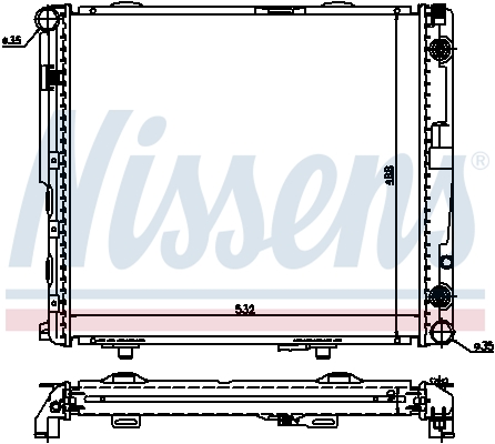 NISSENS 62698A Radiatore, Raffreddamento motore