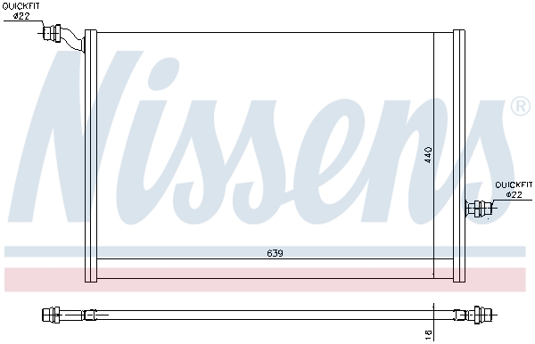 NISSENS 627032 Radiatore bassa temperatura, Intercooler