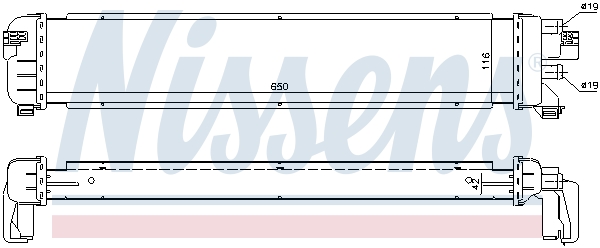 NISSENS 627043 Radiatore bassa temperatura, Intercooler