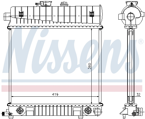 NISSENS 62708A Radiatore, Raffreddamento motore-Radiatore, Raffreddamento motore-Ricambi Euro