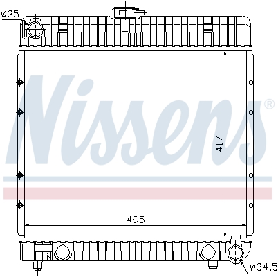 NISSENS 62710 Radiatore, Raffreddamento motore