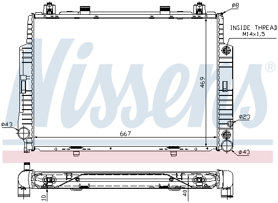 NISSENS 62716A Radiatore, Raffreddamento motore