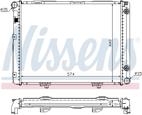 NISSENS 62721A Radiatore, Raffreddamento motore