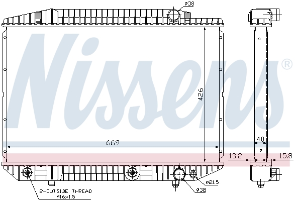 NISSENS 62727A Radiatore, Raffreddamento motore-Radiatore, Raffreddamento motore-Ricambi Euro