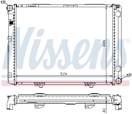 NISSENS 62731A Radiatore, Raffreddamento motore