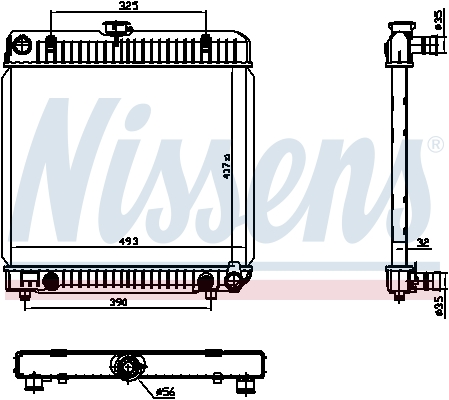 NISSENS 62740 Radiatore, Raffreddamento motore-Radiatore, Raffreddamento motore-Ricambi Euro