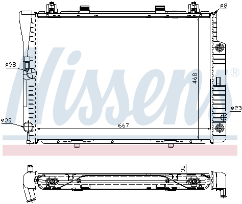 NISSENS 62746A Radiatore, Raffreddamento motore