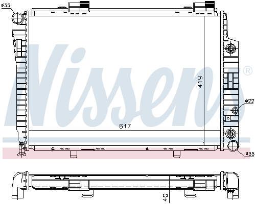 NISSENS 62749A Radiatore, Raffreddamento motore