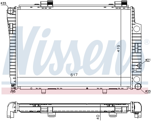 NISSENS 62752A Radiatore, Raffreddamento motore