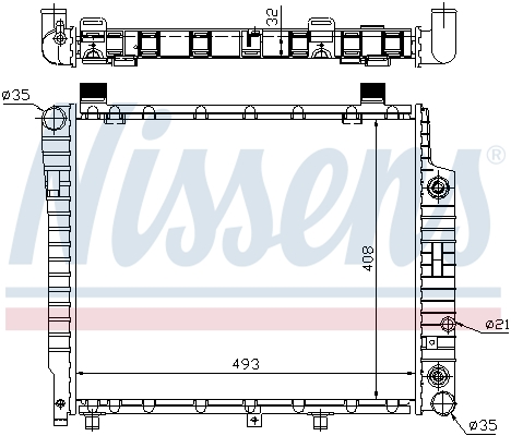 NISSENS 62755A Radiatore, Raffreddamento motore