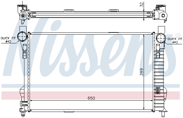 NISSENS 62784A Radiatore, Raffreddamento motore