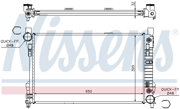 NISSENS 62786A Radiatore, Raffreddamento motore