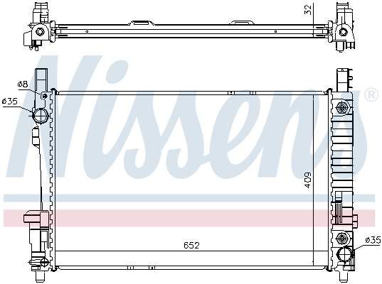 NISSENS 62799A Radiatore, Raffreddamento motore