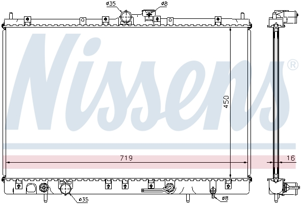 NISSENS 628031 Radiatore, Raffreddamento motore