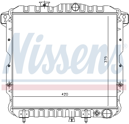 NISSENS 62814 Radiatore, Raffreddamento motore