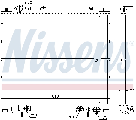 NISSENS 62855 Radiatore, Raffreddamento motore-Radiatore, Raffreddamento motore-Ricambi Euro