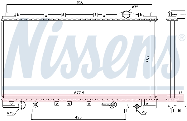 NISSENS 62866 Radiatore, Raffreddamento motore-Radiatore, Raffreddamento motore-Ricambi Euro