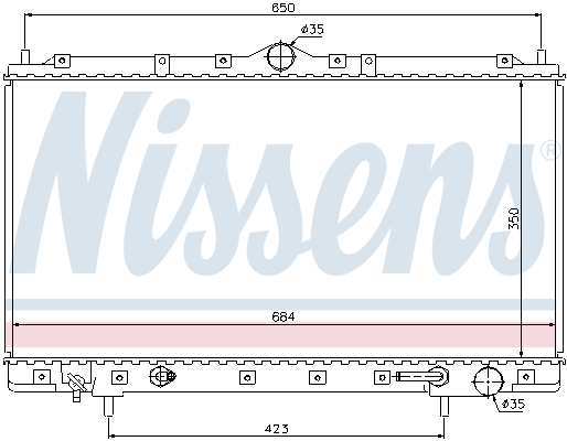 NISSENS 62867 Radiatore, Raffreddamento motore