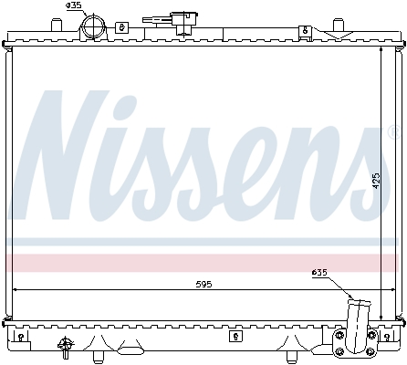 NISSENS 62892 Radiatore, Raffreddamento motore