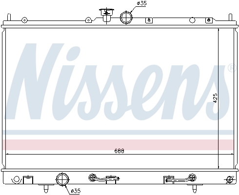 NISSENS 62893 Radiatore, Raffreddamento motore