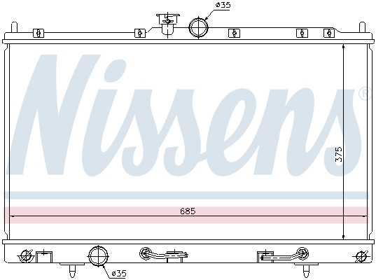 NISSENS 62894 Radiatore, Raffreddamento motore