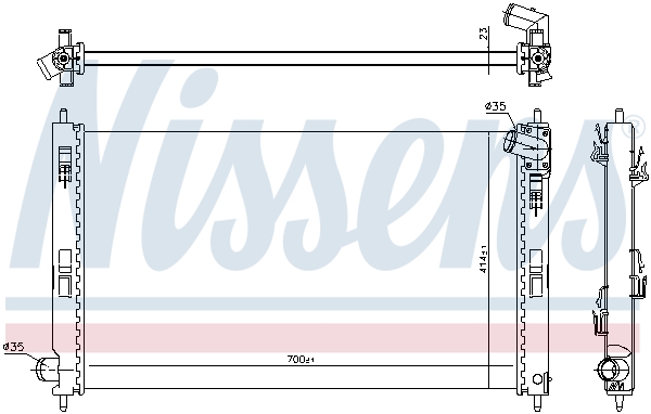 NISSENS 628952 Radiatore, Raffreddamento motore