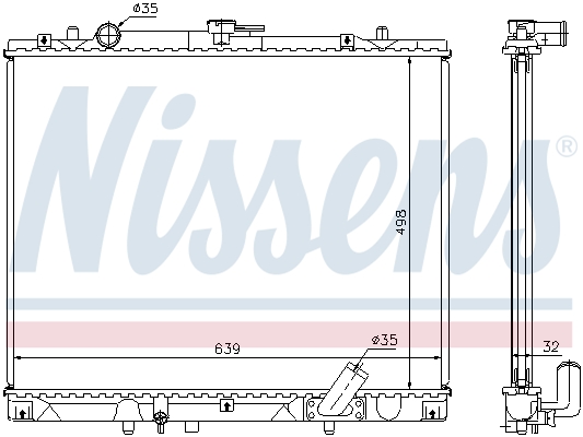 NISSENS 62895A Radiatore, Raffreddamento motore-Radiatore, Raffreddamento motore-Ricambi Euro