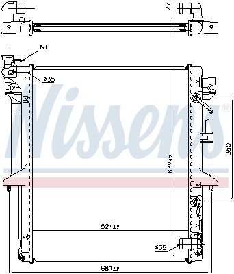 NISSENS 628966 Radiatore, Raffreddamento motore-Radiatore, Raffreddamento motore-Ricambi Euro