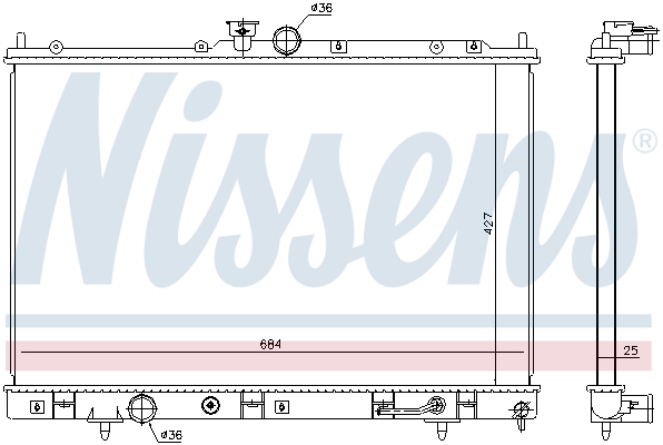 NISSENS 628973 Radiatore, Raffreddamento motore