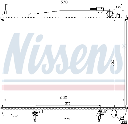 NISSENS 62916 Radiatore, Raffreddamento motore