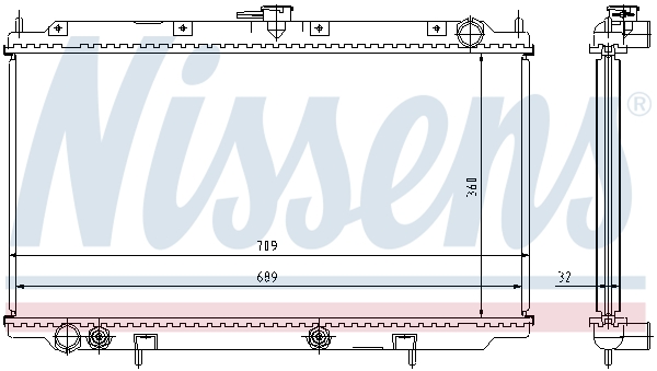 NISSENS 62924A Radiatore, Raffreddamento motore