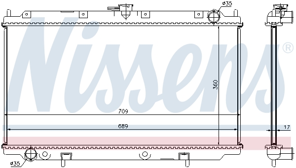 NISSENS 62927A Radiatore, Raffreddamento motore