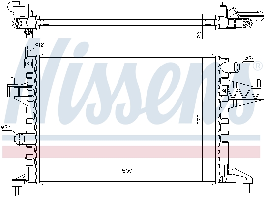 NISSENS 63008 Radiatore, Raffreddamento motore-Radiatore, Raffreddamento motore-Ricambi Euro