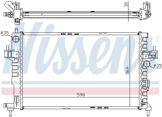 NISSENS 63009A Radiatore, Raffreddamento motore