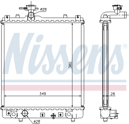 NISSENS 63014A Radiatore, Raffreddamento motore-Radiatore, Raffreddamento motore-Ricambi Euro