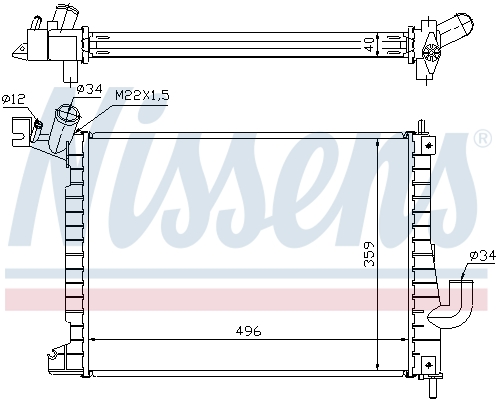 NISSENS 63019A Radiatore, Raffreddamento motore-Radiatore, Raffreddamento motore-Ricambi Euro