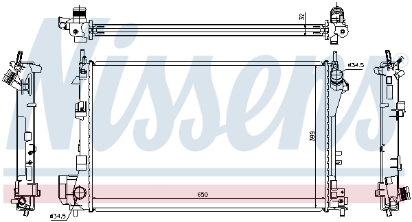 NISSENS 63022A Radiatore, Raffreddamento motore