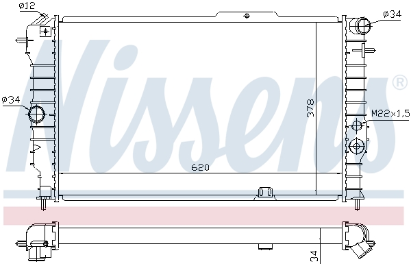 NISSENS 630631 Radiatore, Raffreddamento motore