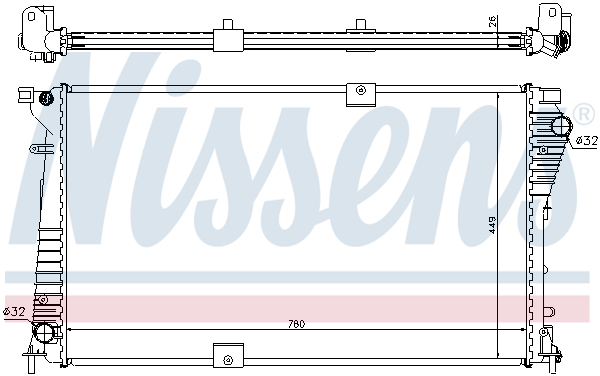 NISSENS 630709 Radiatore, Raffreddamento motore