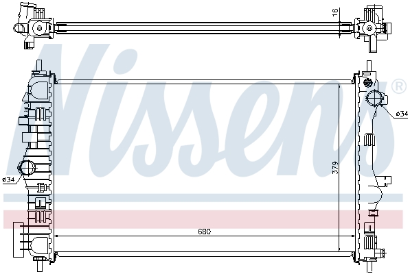 NISSENS 630712 Radiatore, Raffreddamento motore