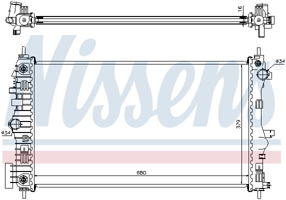 NISSENS 630713 Radiatore, Raffreddamento motore