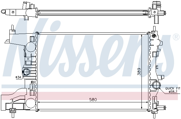 NISSENS 630726 Radiatore, Raffreddamento motore