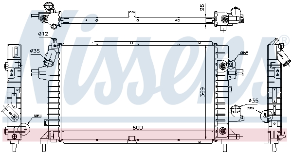 NISSENS 630739 Radiatore, Raffreddamento motore