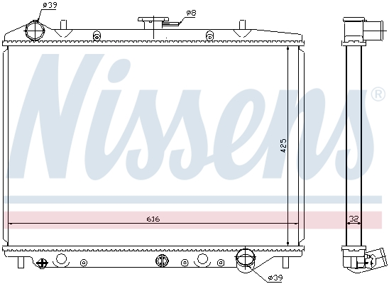 NISSENS 630754 Radiatore, Raffreddamento motore