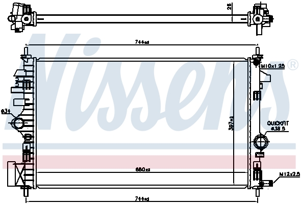 NISSENS 630773 Radiatore, Raffreddamento motore-Radiatore, Raffreddamento motore-Ricambi Euro